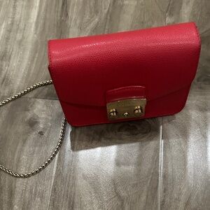 Red Leather Crossbody Bag